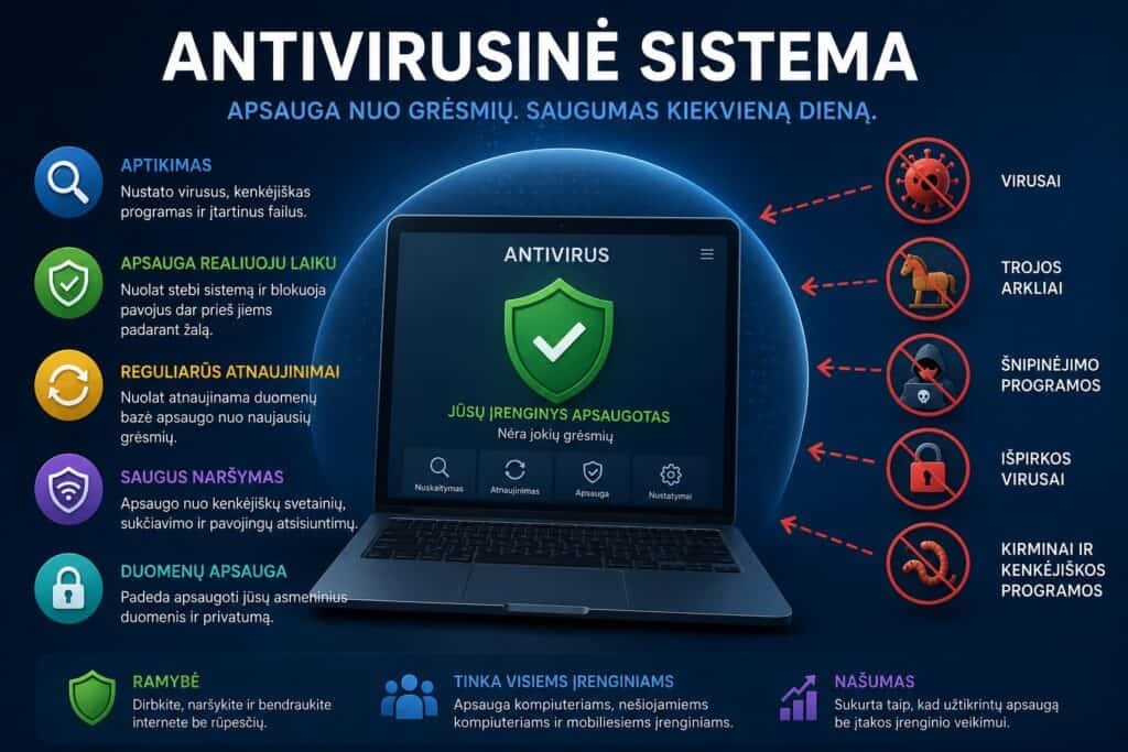 Antivirusinės sistemos apsaugos ypatybės
