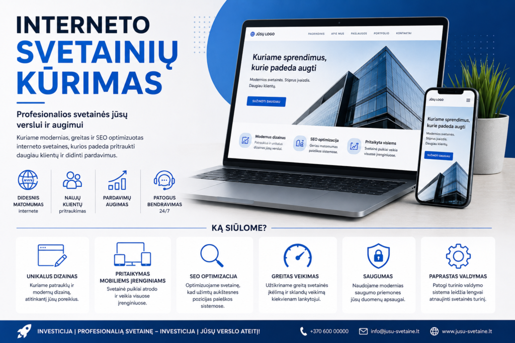 Internetinių svetainių kūrimas verslui