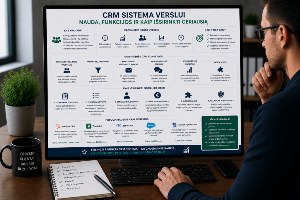 CRM sistema darbo vietoje