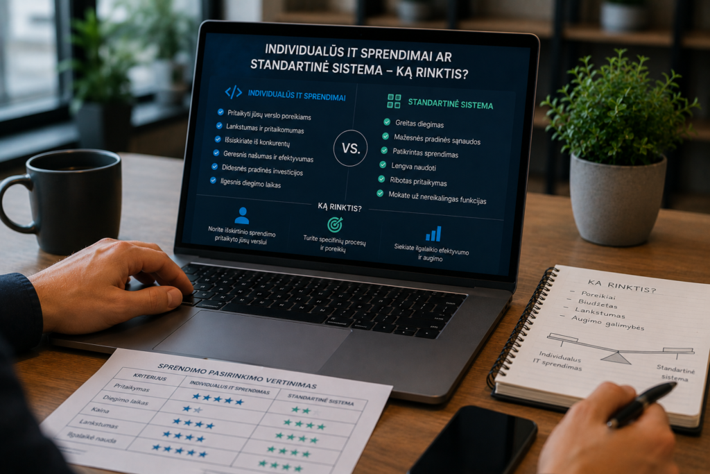 Individualūs IT sprendimai ar standartinė sistema