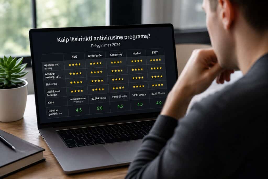 Kaip išsirinkti antivirusinę programą