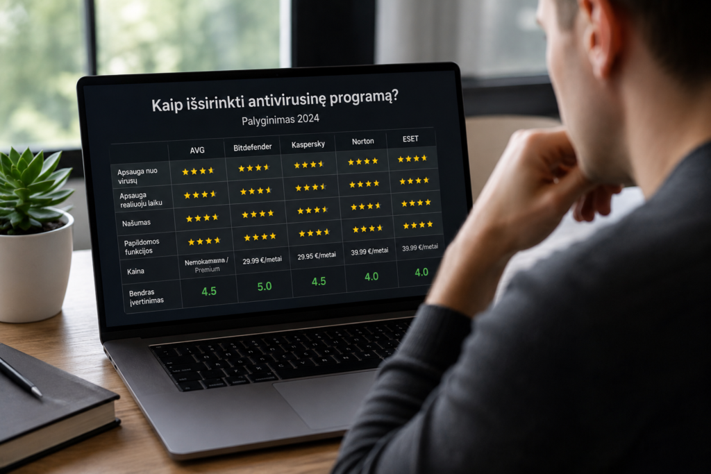 Kaip išsirinkti antivirusinę programą