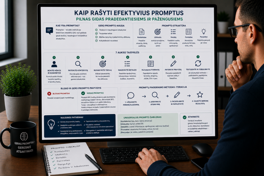 Kaip rašyti efektyvius promptus