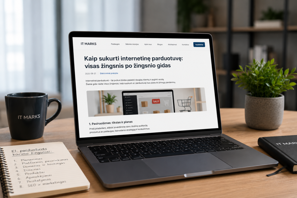 Kaip sukurti internetinę parduotuvę