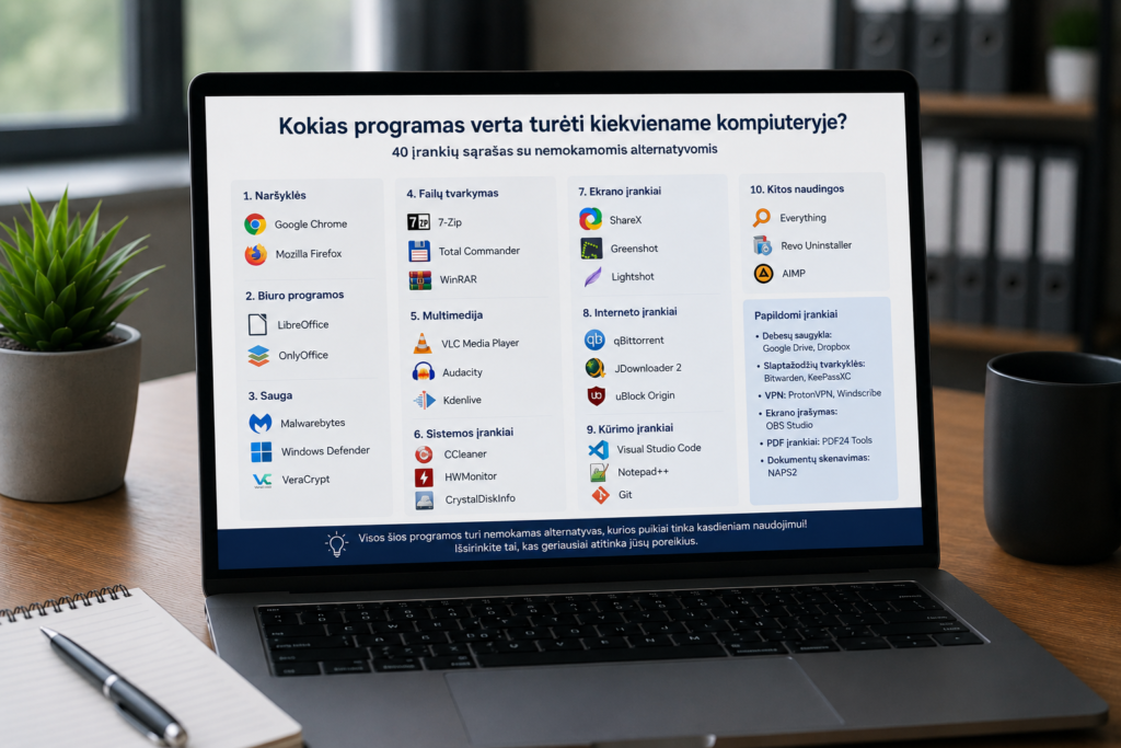 Kokias programas verta turėti kiekviename kompiuteryje