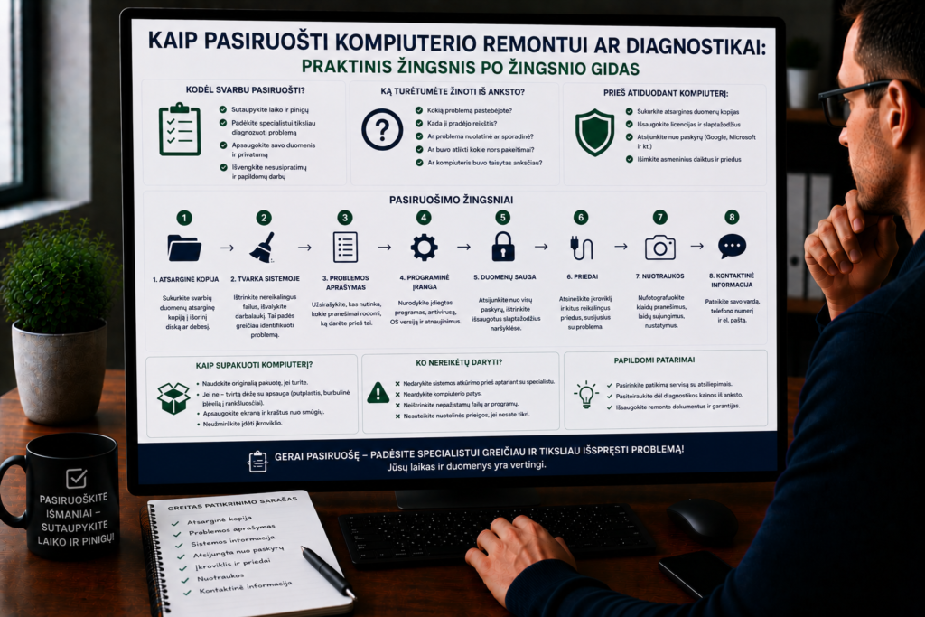 Pasiruošimo kompiuteriui remontui vadovas