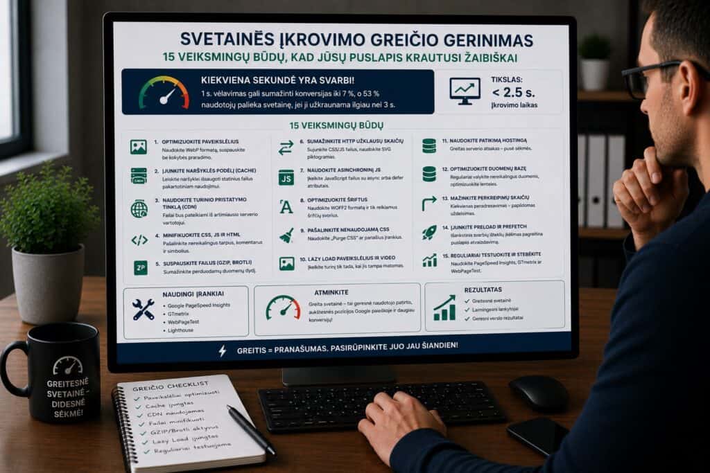 Svetainės įkrovimo greičio gerinimas