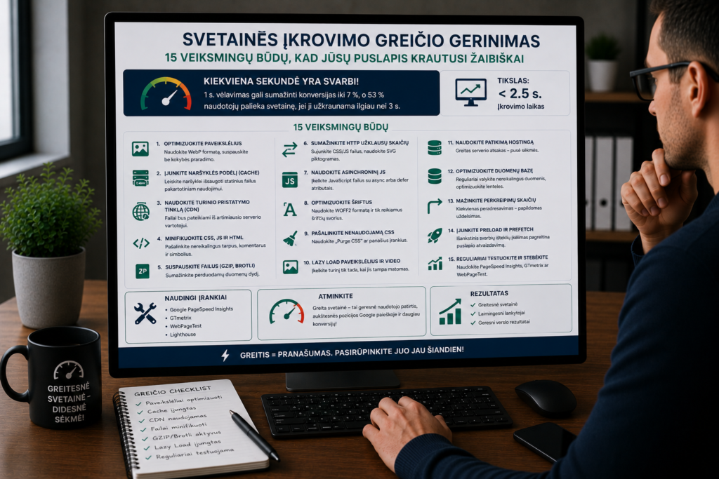 Svetainės įkrovimo greičio gerinimas